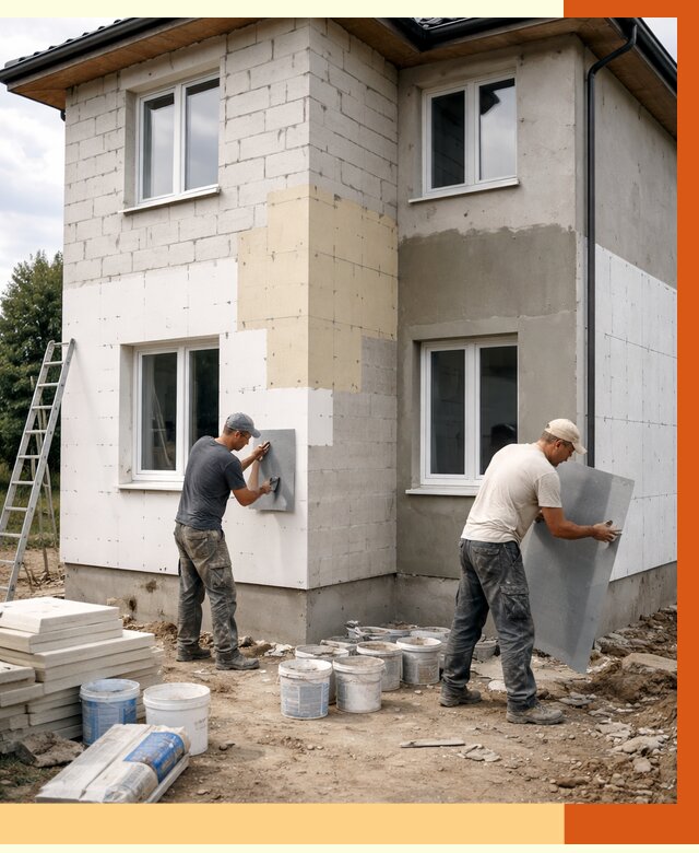 Утепление дома из газобетона в Раменском от 4258 руб./м² — заказать у ТепломастерРмн